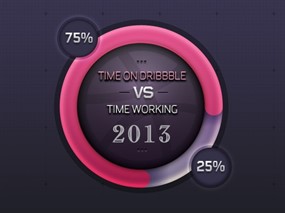 精致圆形进度条PSD素材